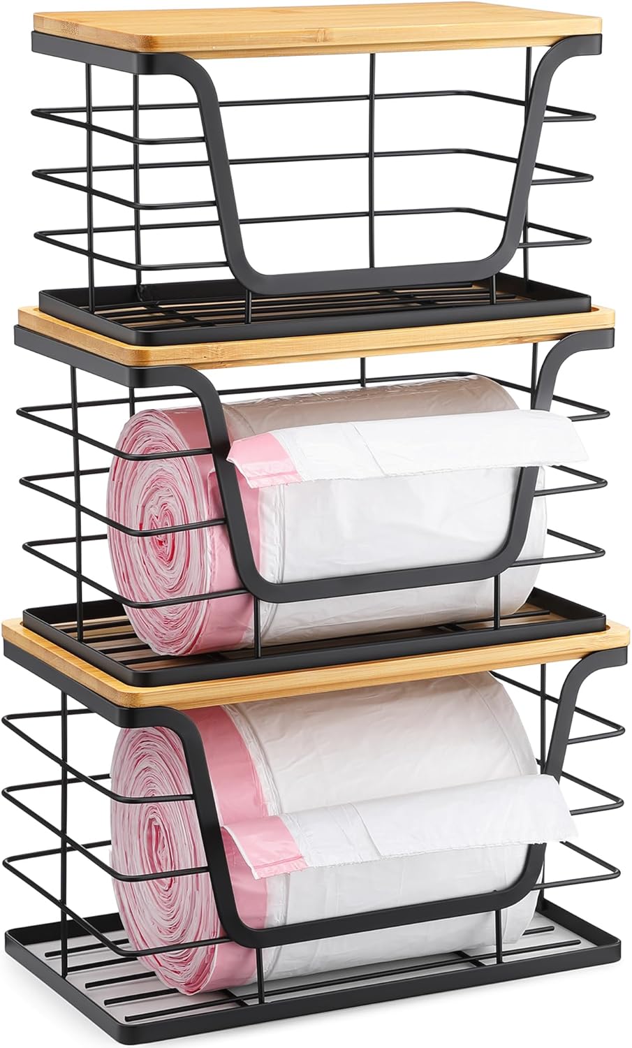 Stackable Storage Bins with Lids for Kitchen and Laundry Use