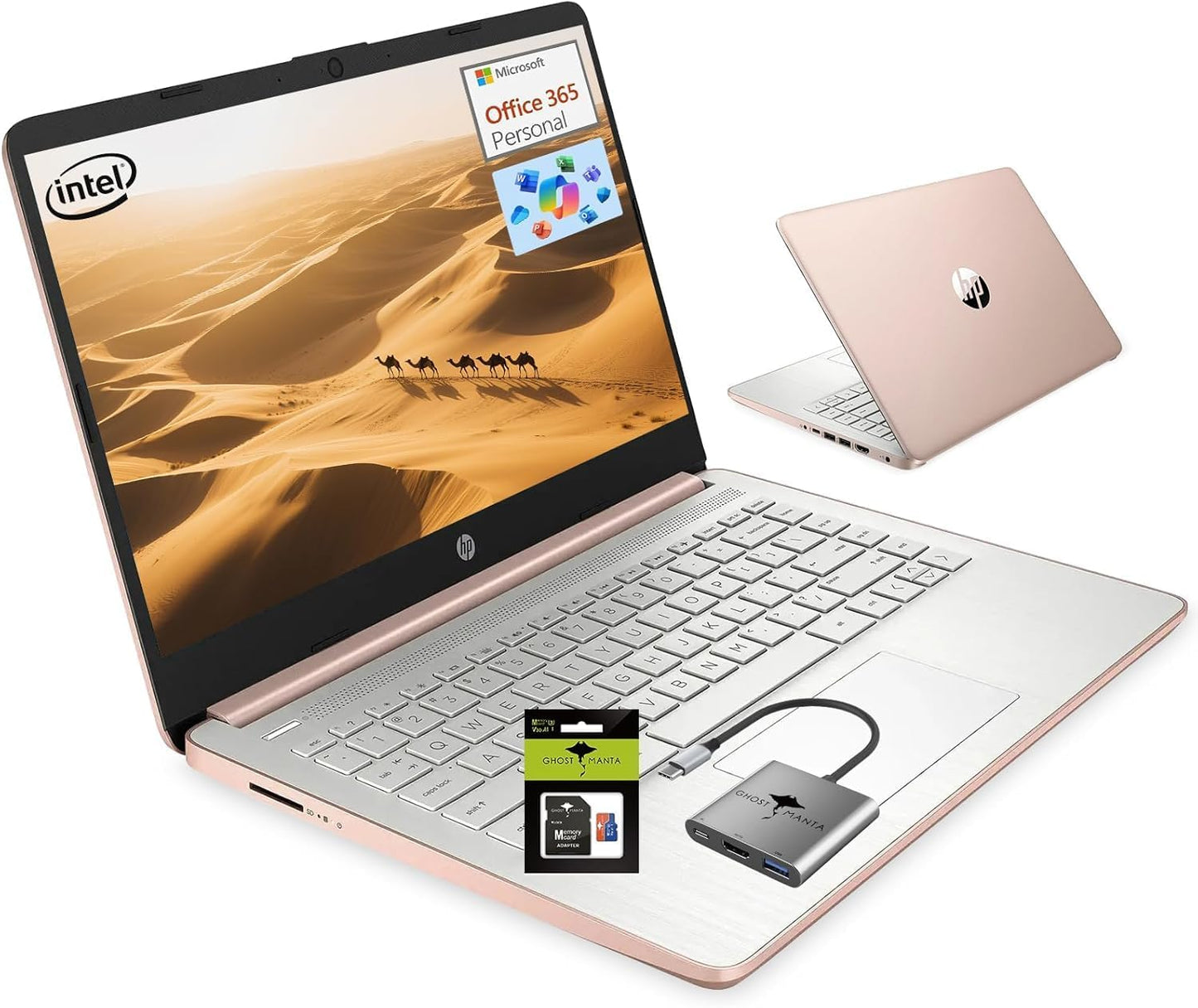 HP 14in Student Laptop with Copilot AI and Quad-Core Power