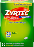Zyrtec 24 Hour Allergy Relief Tablets - Single-Use Travel Packs
