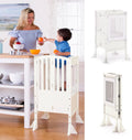 Contemporary Kitchen Helper Stool with 2 Keepers - Foldable Toddler