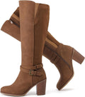 Luoika Women's Extra Wide Calf Cowboy Knee High Boots - Wide