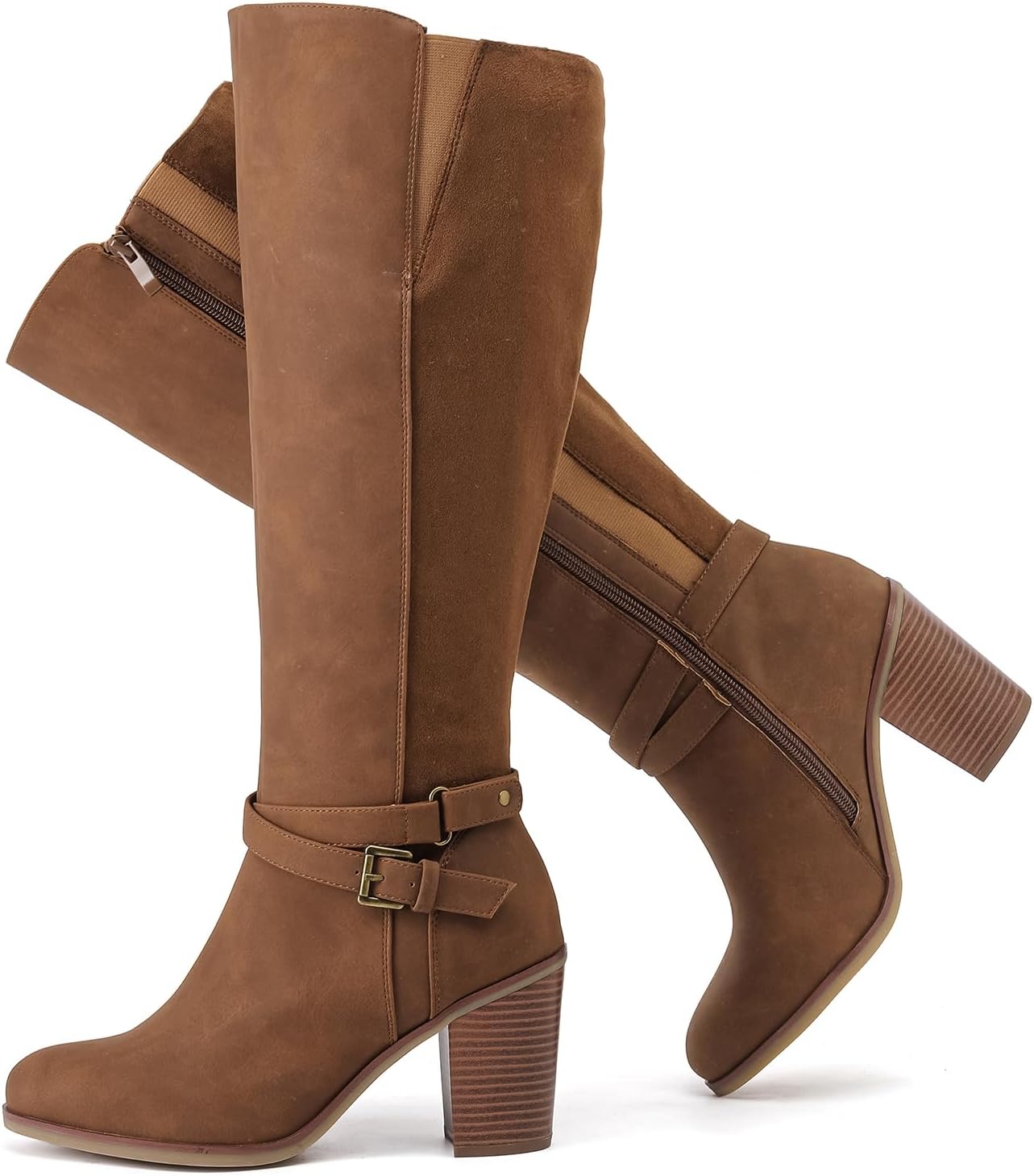 Luoika Women's Extra Wide Calf Cowboy Knee High Boots Review