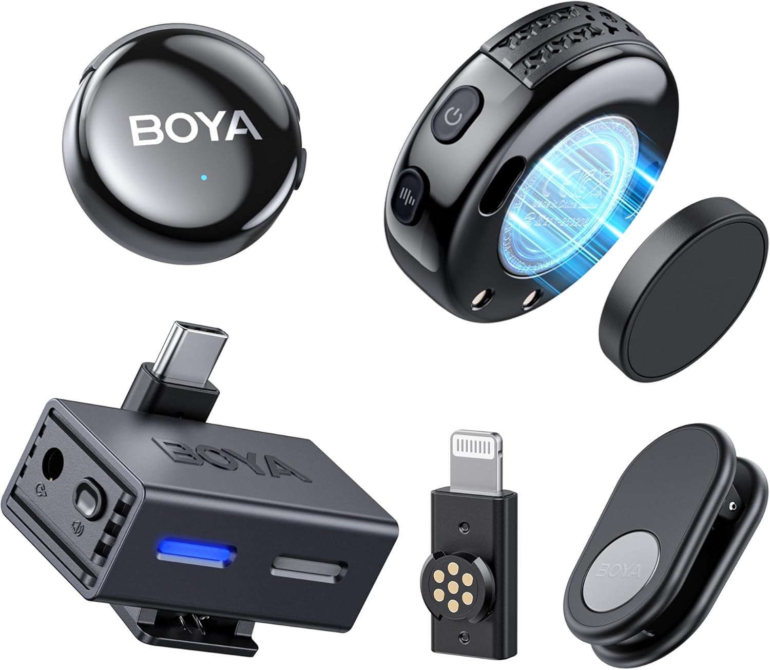 BOYALINK 3 Wireless Lavalier Microphone for iPhone and Android