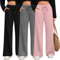 Riyiper 3 Pack Women Wide Leg Sweatpants with Pockets and Drawstring