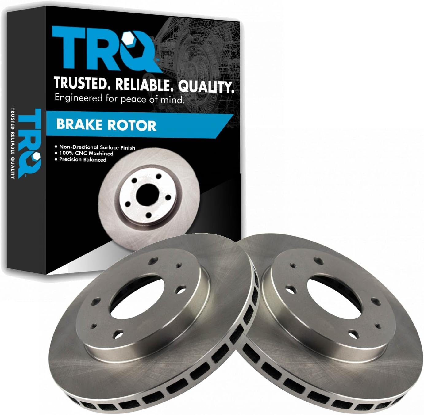 TRQ Front Brake Rotors Set Vented for Eagle Summit & More