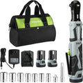 WORKPRO Cordless Electric Ratchet Wrench Kit - Compact 12V Power
