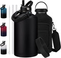 1 Gallon Insulated Water Jug w/ Straw - Keeps Drinks Cold 48h