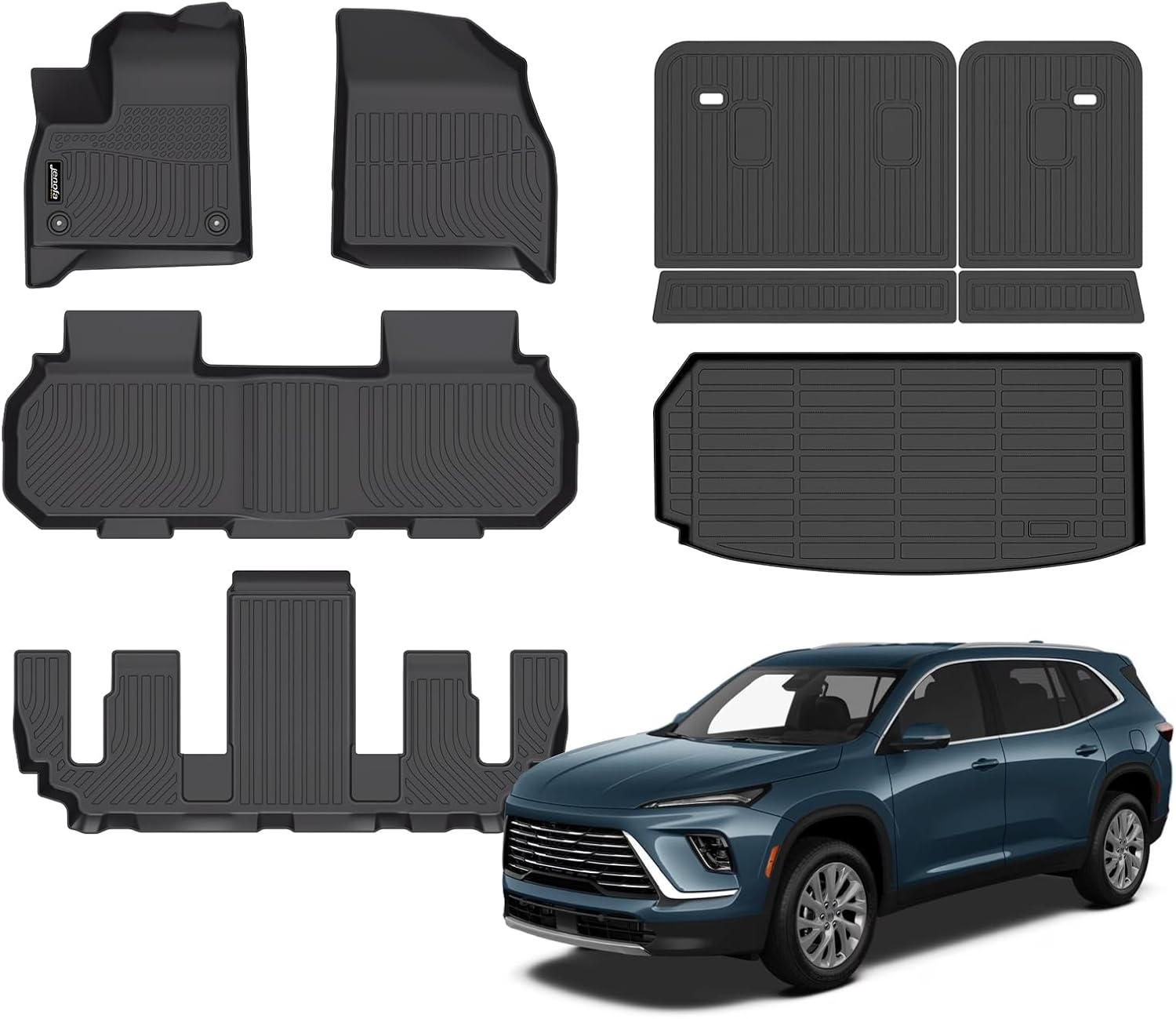 Jenofa All Weather Floor Mats for Chevy Traverse 2024-2026