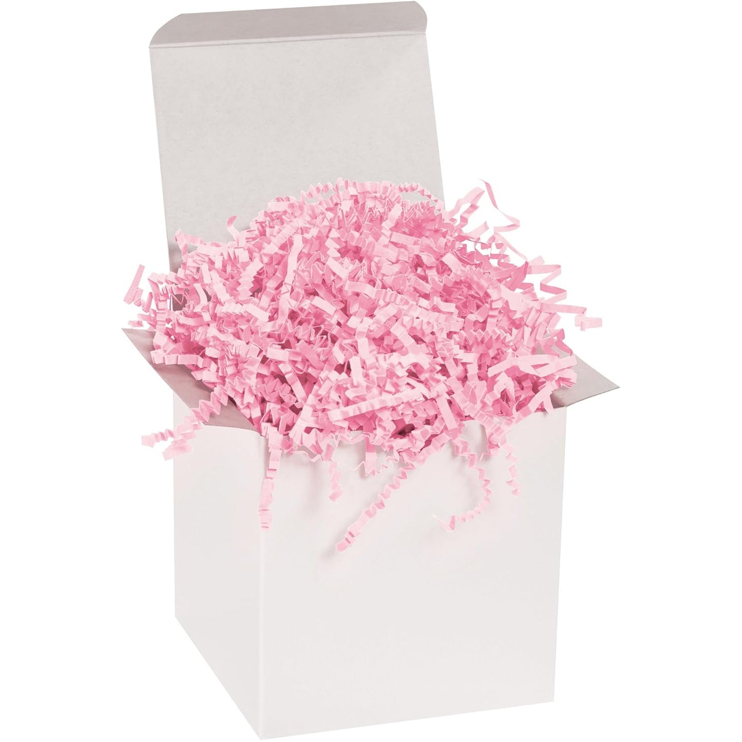 Crinkle Cut Paper Shred Filler in Light Pink for Gift Wrapping