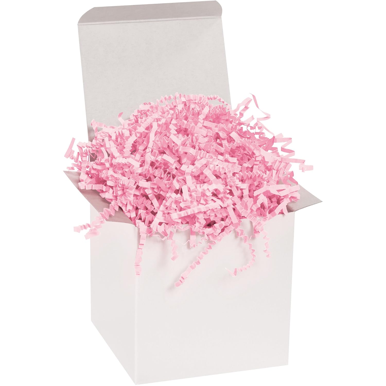 Crinkle Cut Paper Shred Filler in Light Pink for Gift Wrapping
