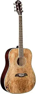 Oscar Schmidt OG2SM Acoustic Guitar with Spalted Maple Top