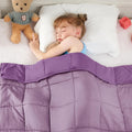 Purple Weighted Blanket 7 Pounds 40x60 in - Cooling Lap Blanket