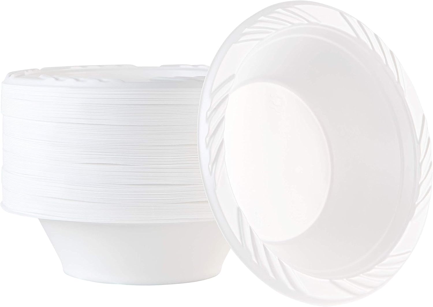 Disposable 12 Ounce White Plastic Soup Bowls for Any Occasion