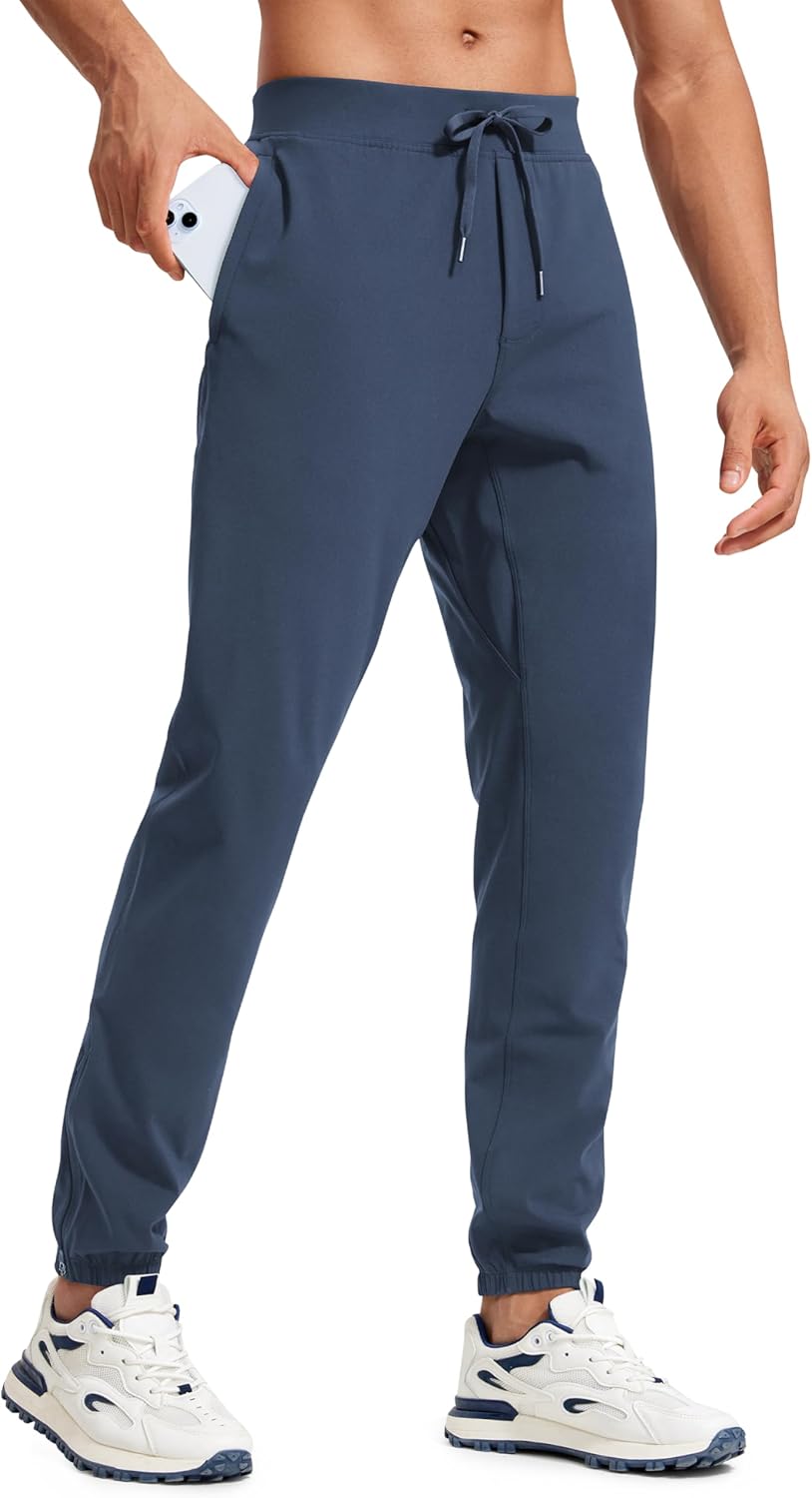 CRZ YOGA Mens 4-Way Stretch Golf Joggers for Active Lifestyle