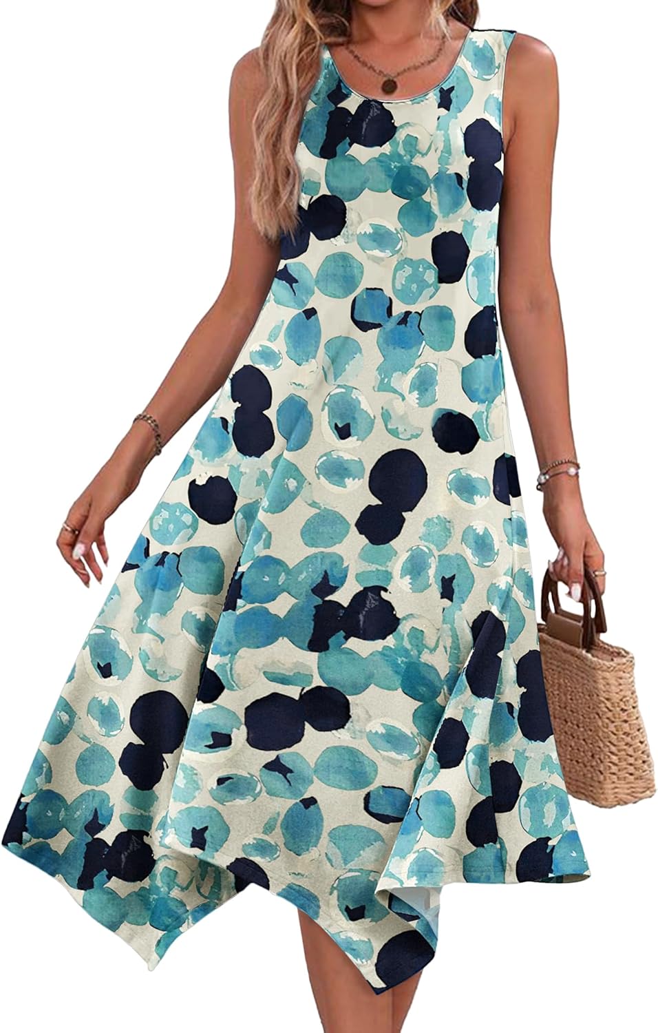 Stylish Women's Casual Summer Dress with Pockets and Hem