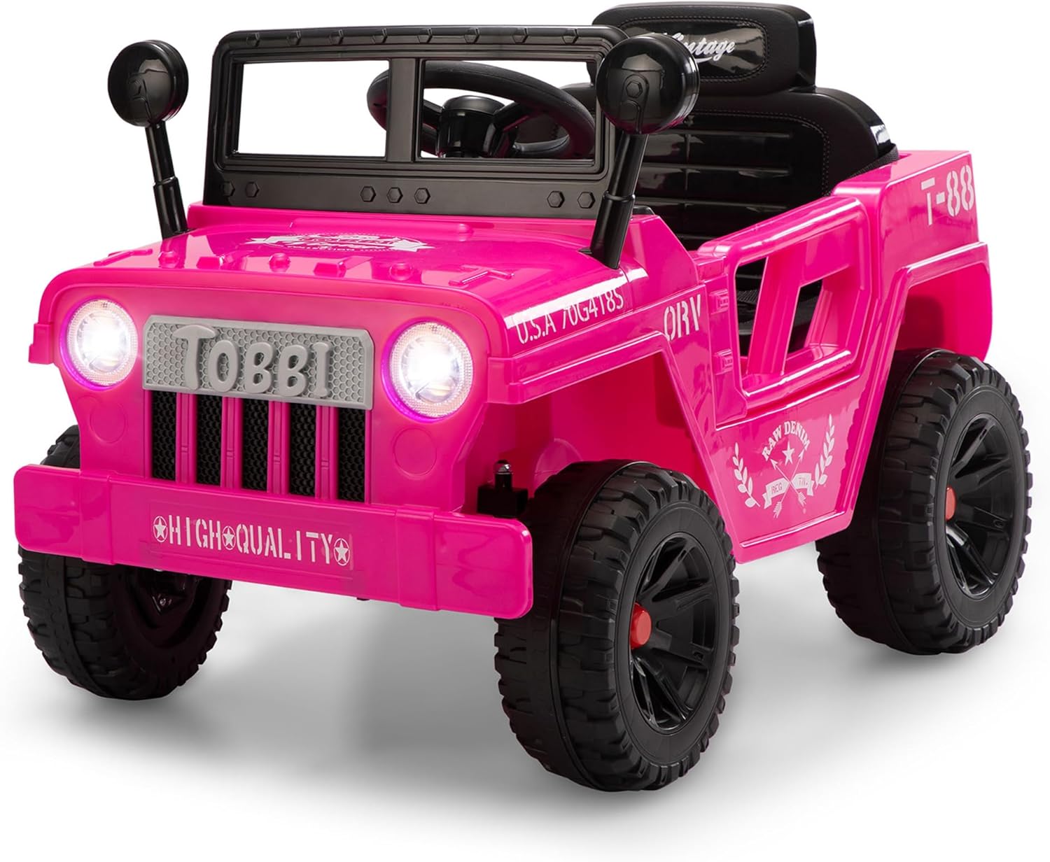 TOBBI Kids Electric Ride On Toy Car for Thrilling Outdoor Fun