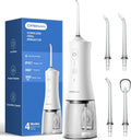Cordless Water Flosser 300ml White - Rechargeable Oral Irrigator