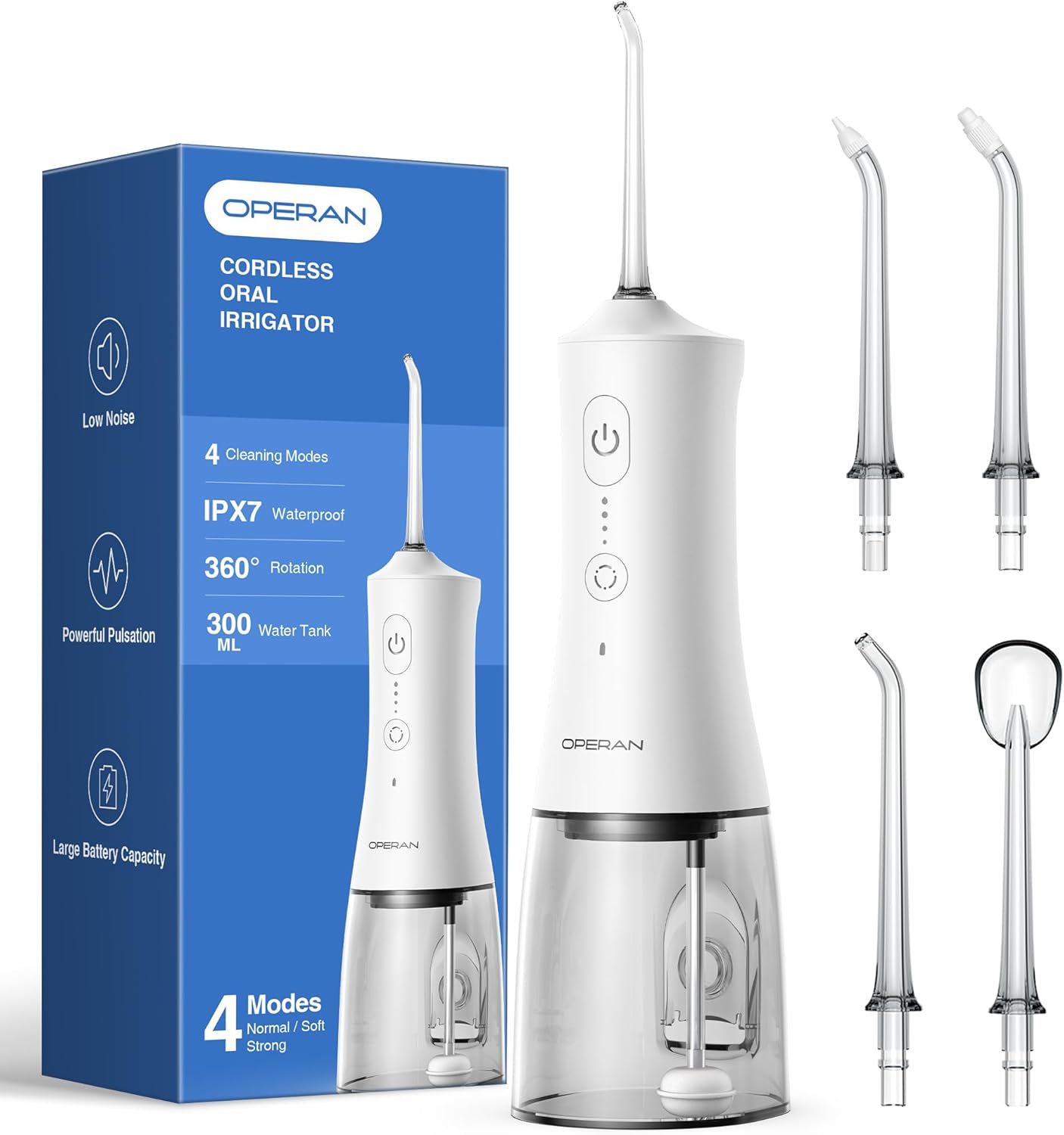 Operan Water Flosser for Teeth Cleaning - Cordless and Rechargeable