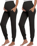 AMPOSH Women's Maternity Stretchy Lounge Sweatpants - Comfy Fit