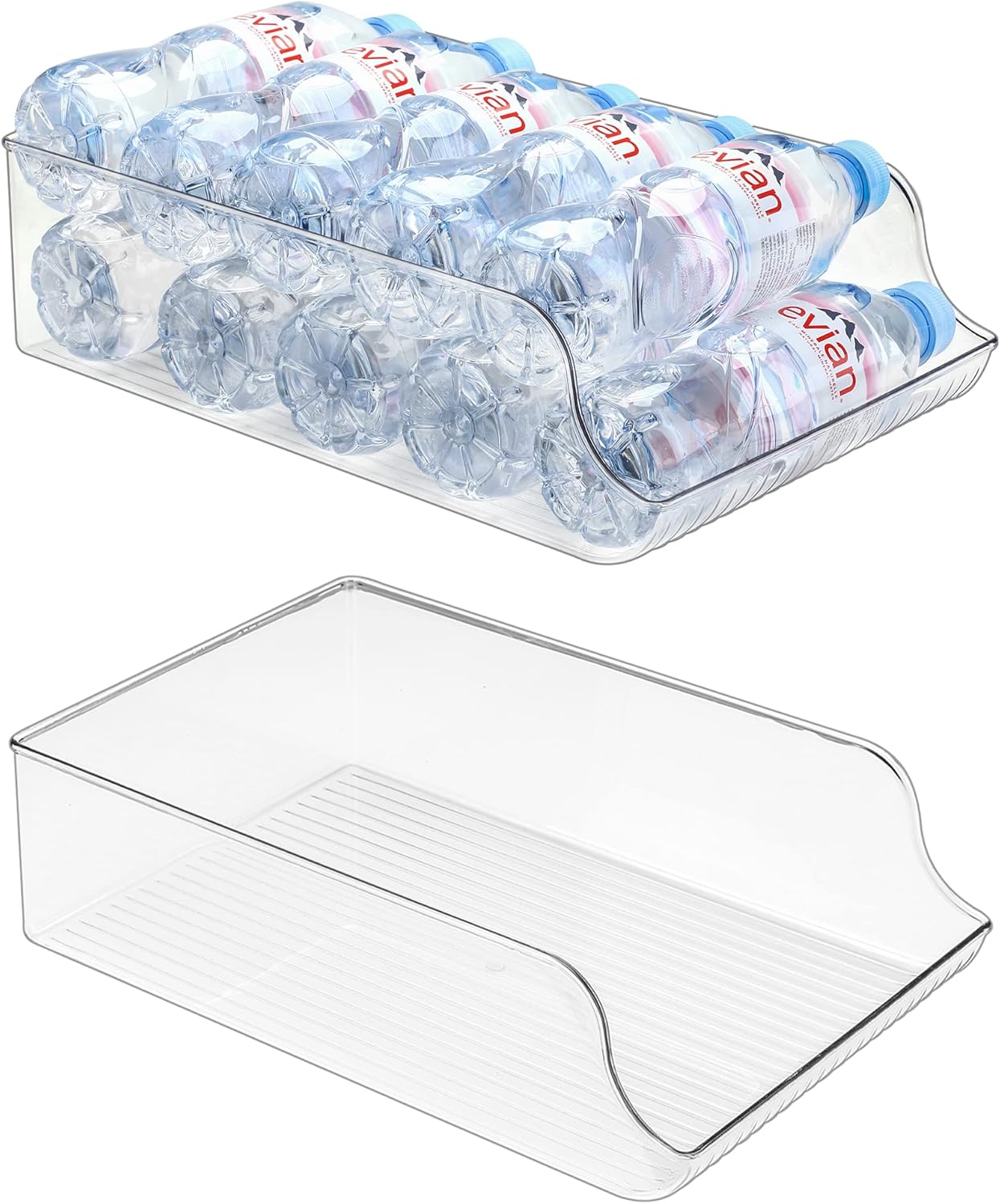 Puricon 2 Pack Water Bottle Dispenser Organizer for Fridge