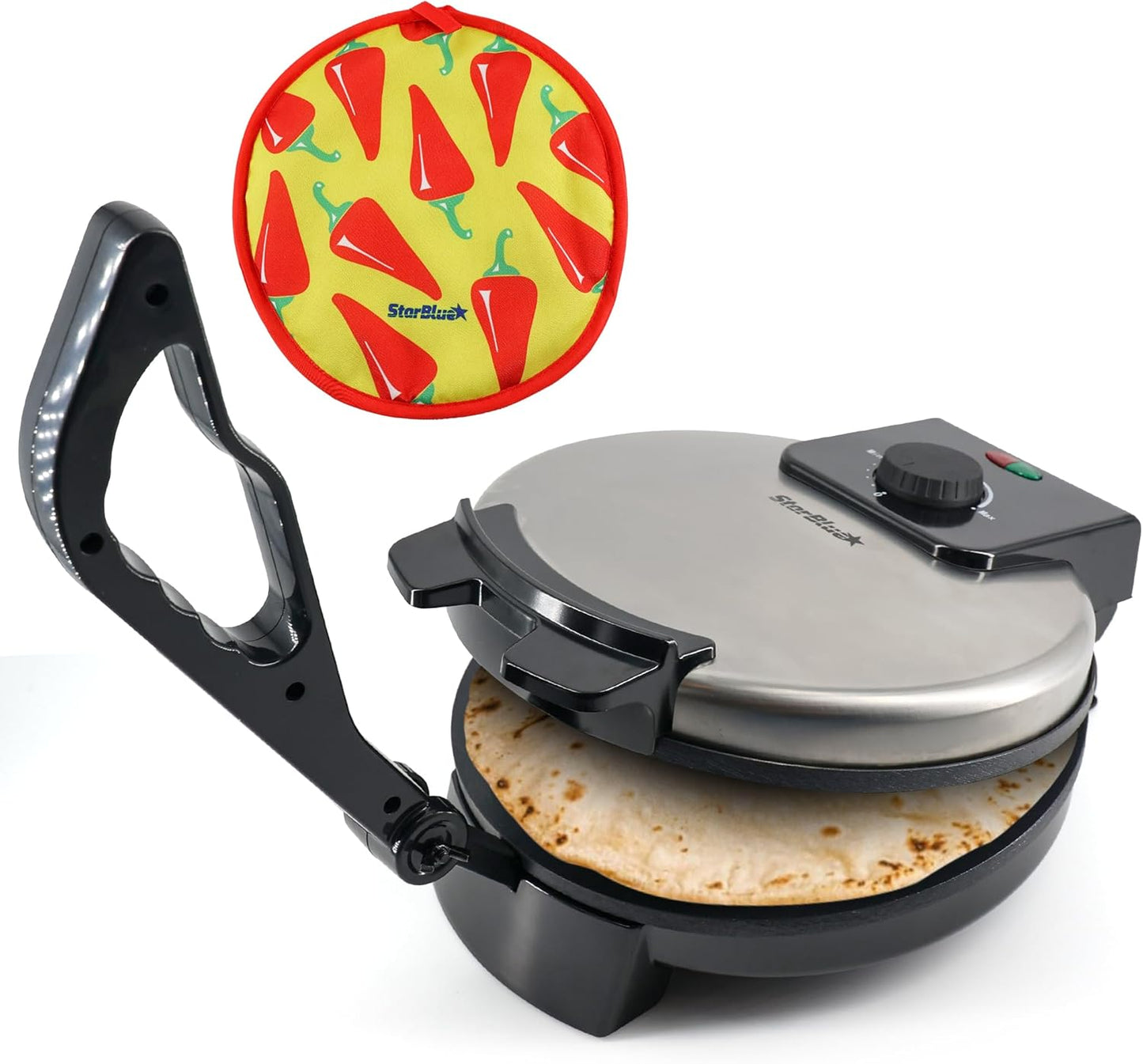 StarBlue 10 Roti Maker Set - Non-Stick Electric, FREE Warmer