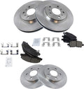 TRQ Front and Rear Brake Pad & Rotor Kit Compatible with 2011-2016