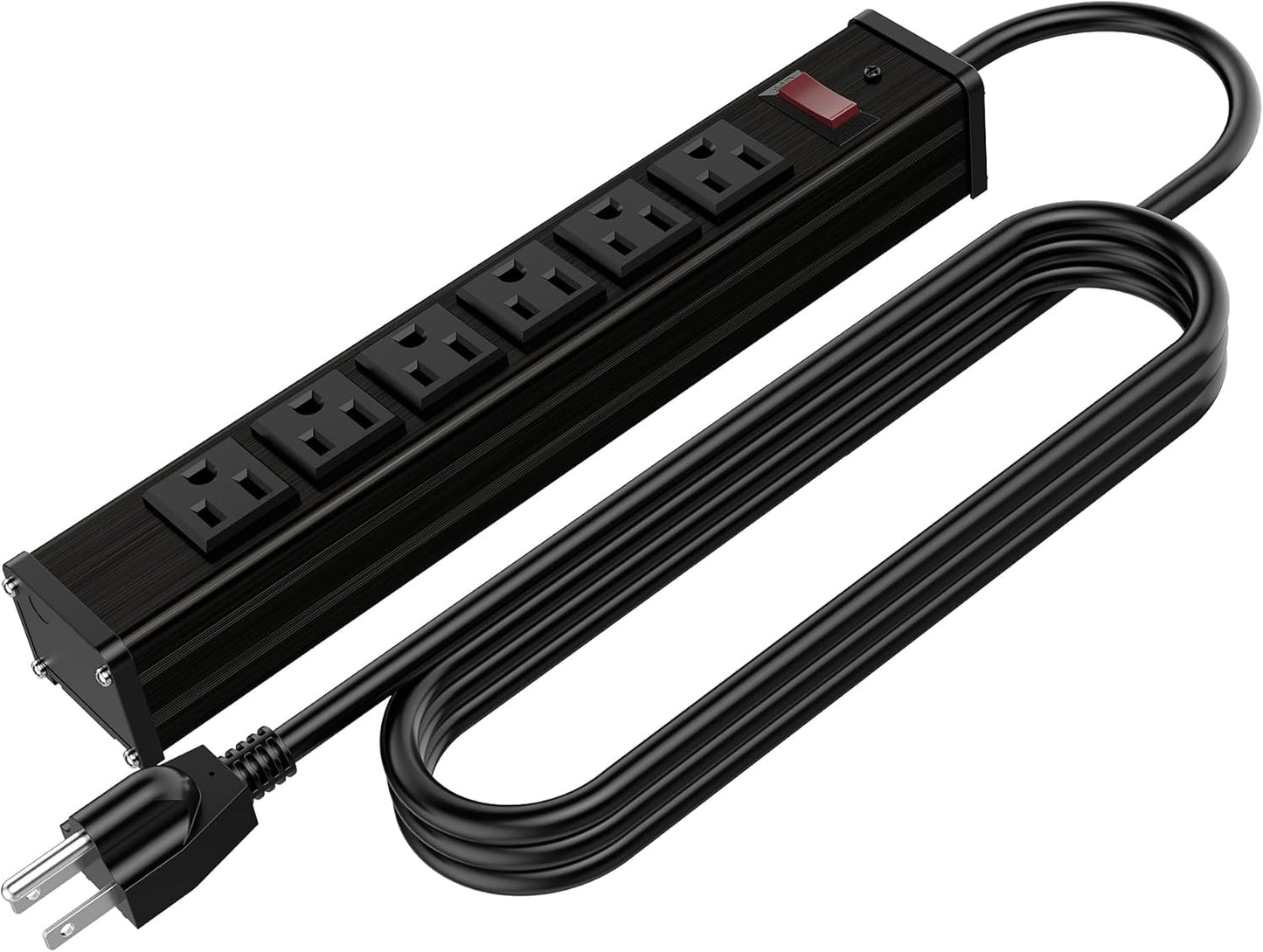 6-Outlet Heavy Duty Power Strip for Workshop Use
