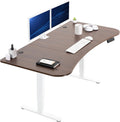 63 x 32 in Dual Motor Standing Desk Dark Walnut Top - Memory Lift