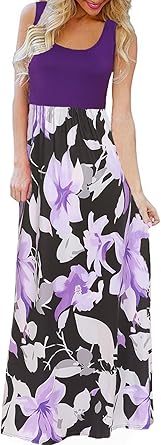 Bluetime Women's Summer Boho Floral Print Maxi Dress for All Occasions