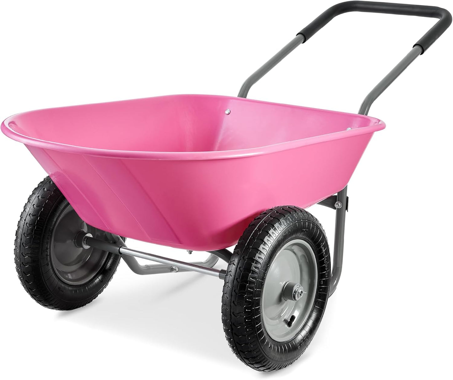 Dual-Wheel Home Utility Yard Wheelbarrow for Gardening Tasks