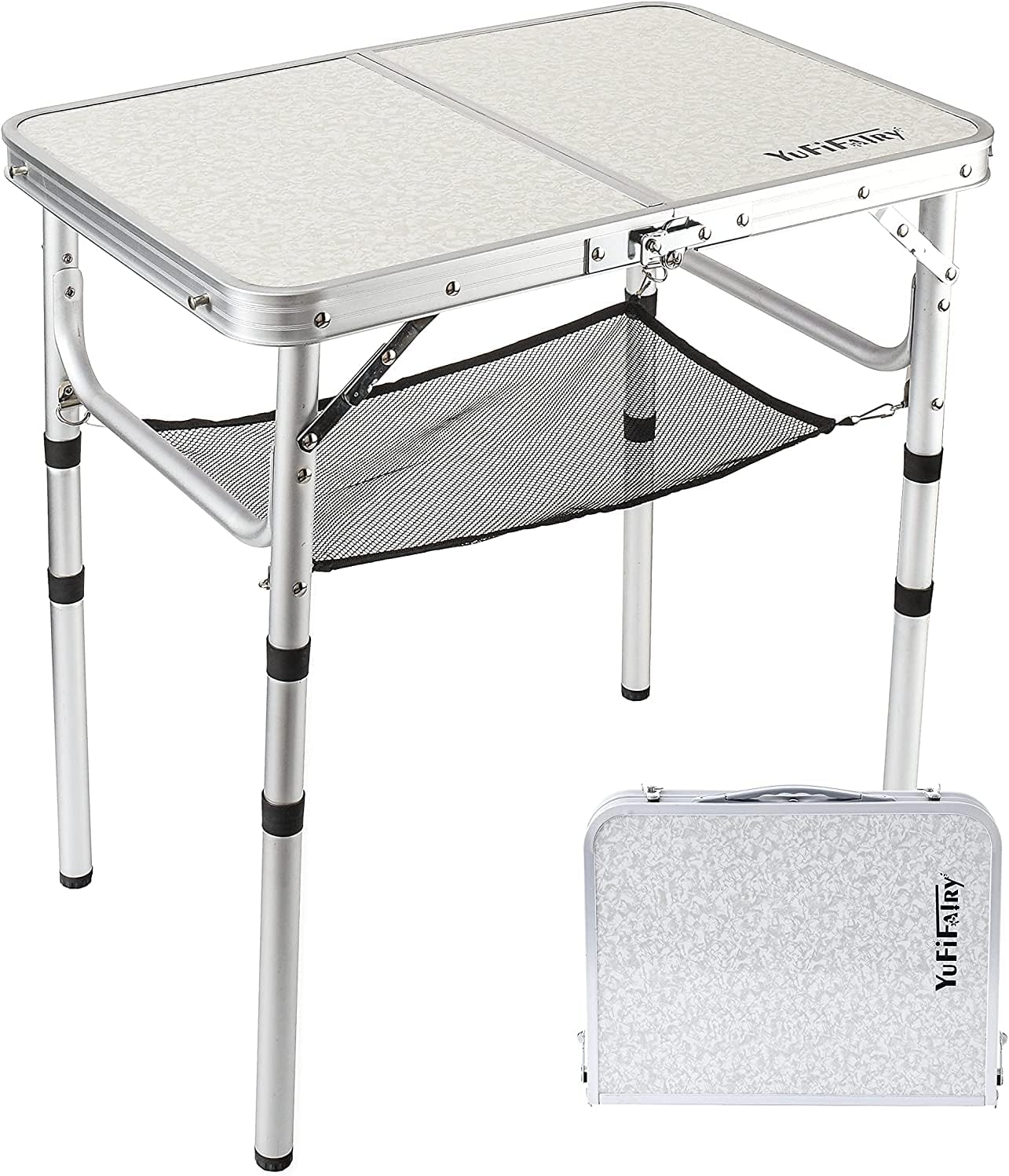 Portable Adjustable Camping Table: Lightweight & Compact 24x16