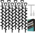 Ground Anchors Screw in Trampoline Stakes - Heavy Duty Wind Tie-downs