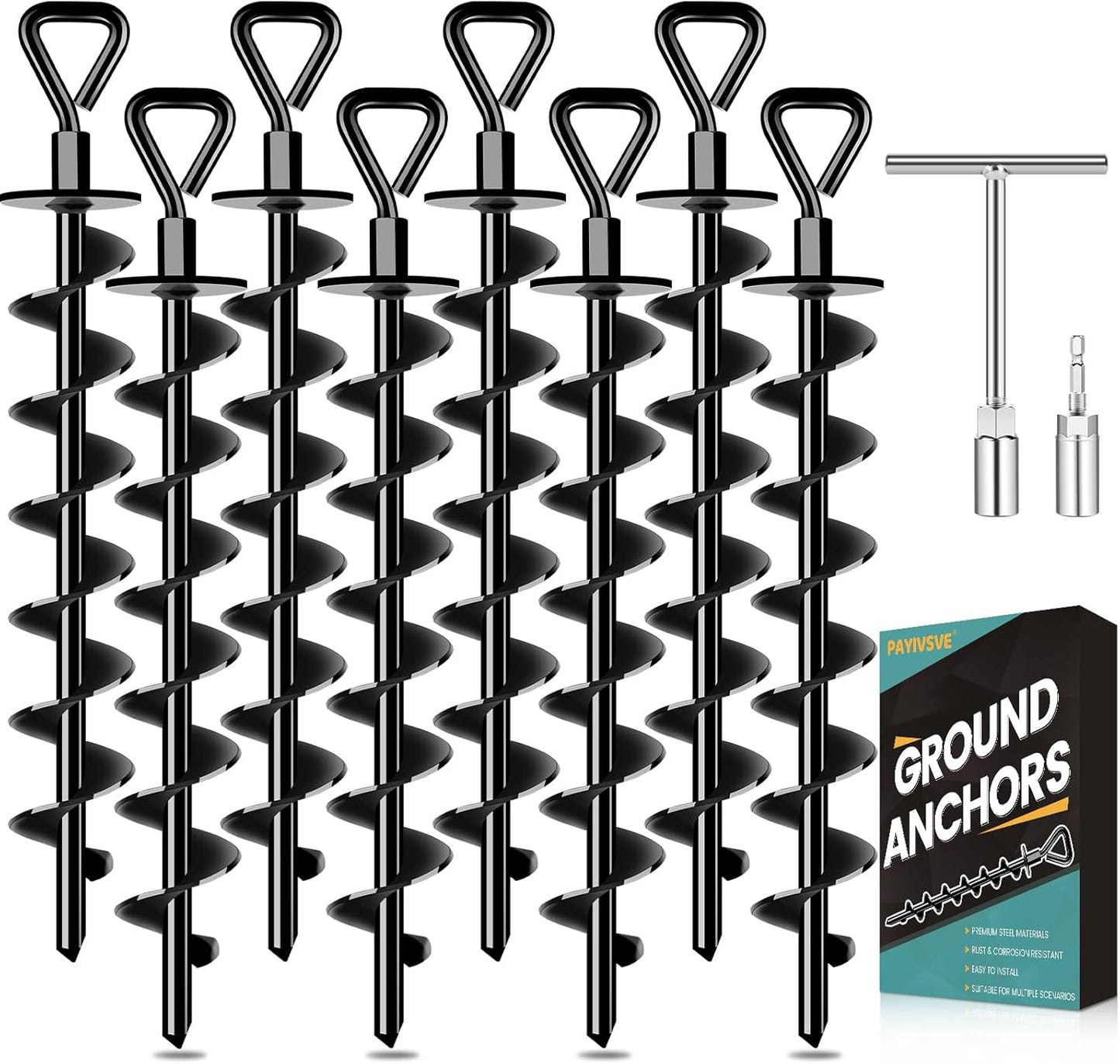 Heavy Duty Ground Anchors for Tents, Trampolines, and More