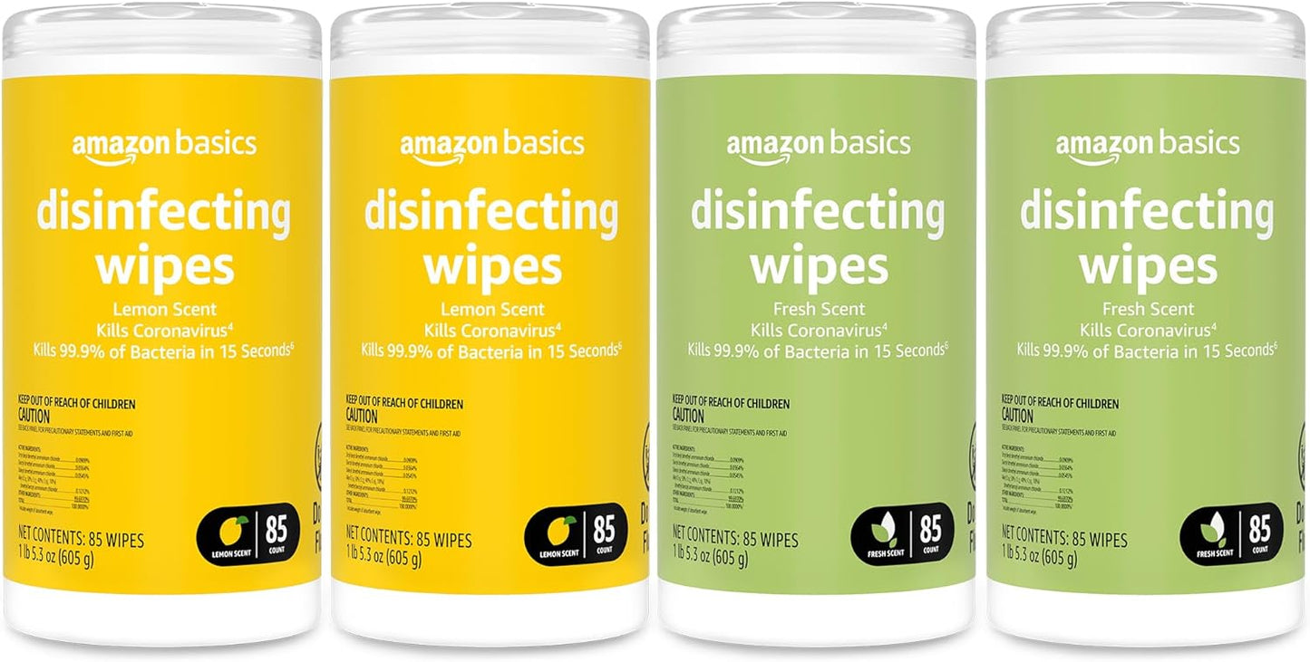 Multipurpose Disinfecting Wipes, Lemon Scent, 340 Count