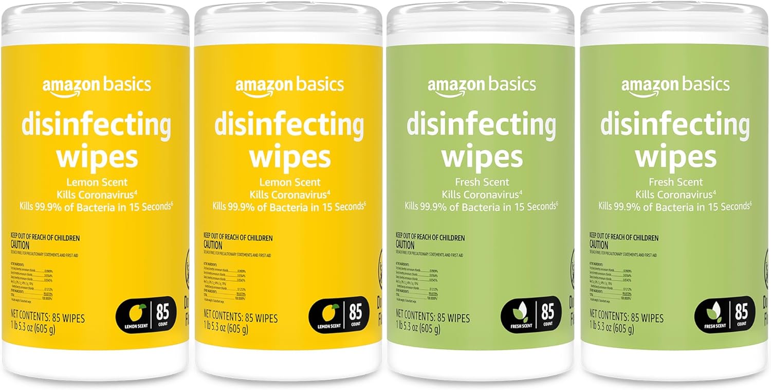 Multipurpose Disinfecting Wipes, Lemon Scent, 340 Count