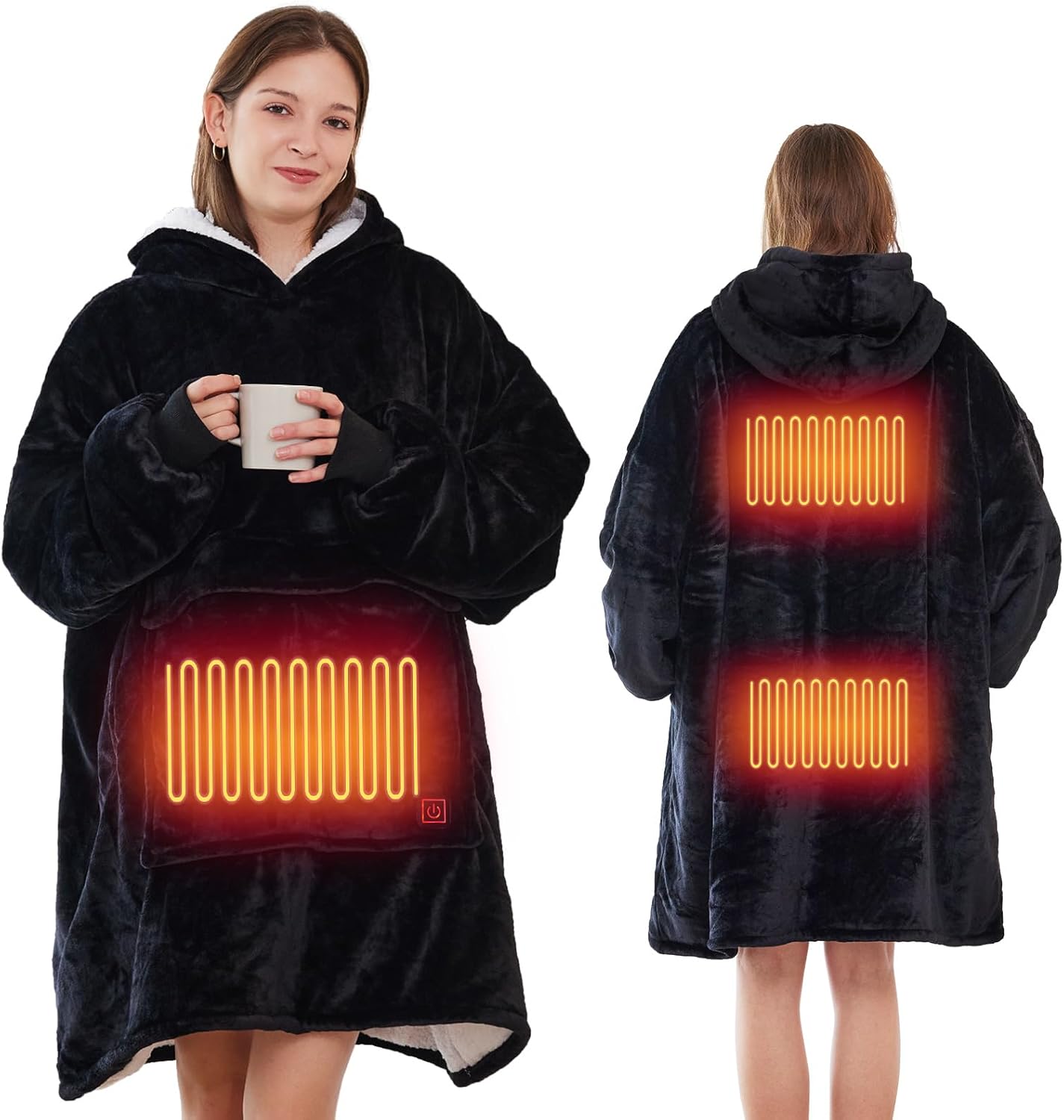 Cozy USB Heated Hoodie Blanket by Askyli