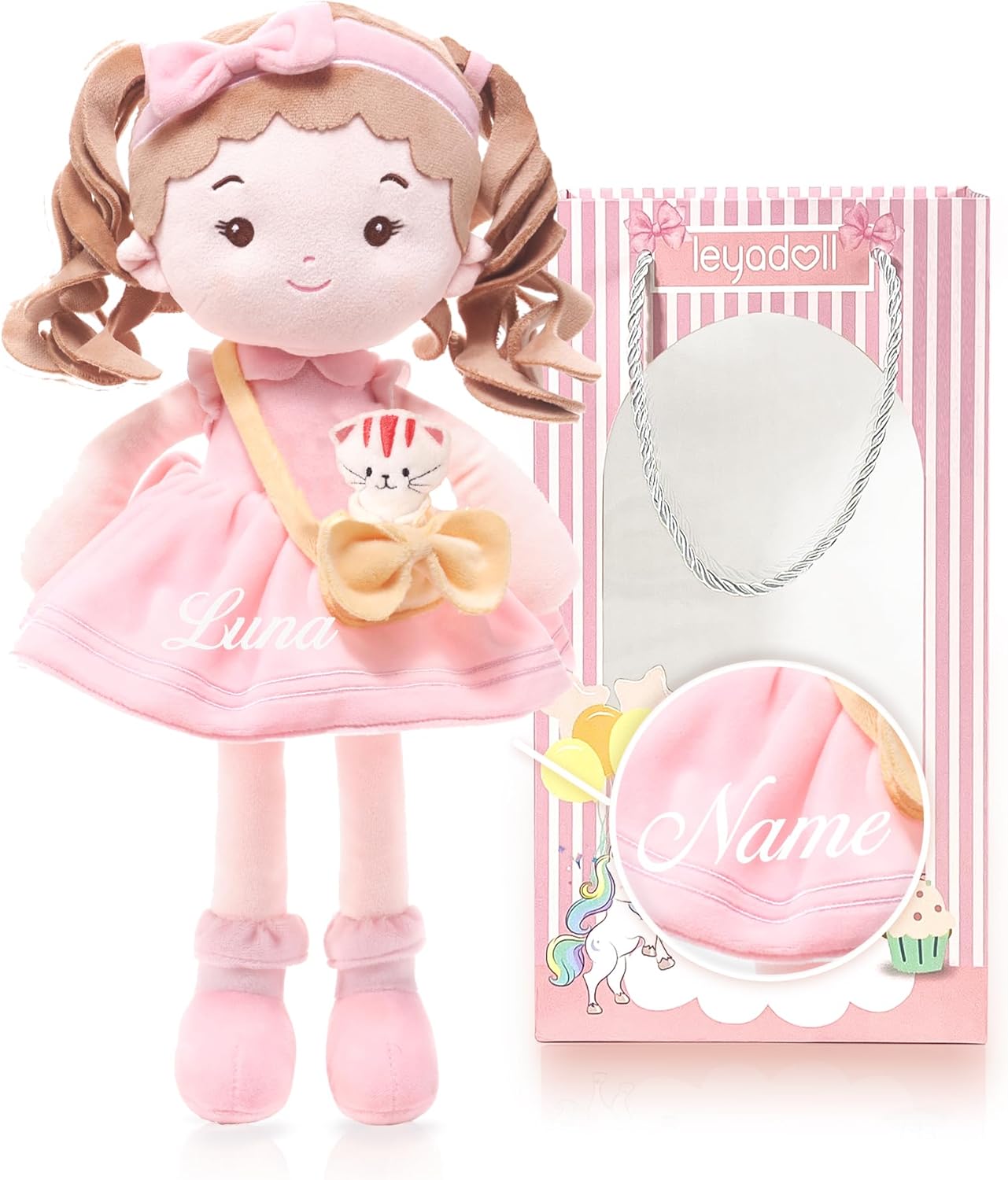 Personalized Soft Baby Doll Toys for 1 Year-Old Girls Gift