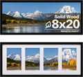 8x20 Picture Frames Set of 2 - Multi Opening 4x6 Collage Frame