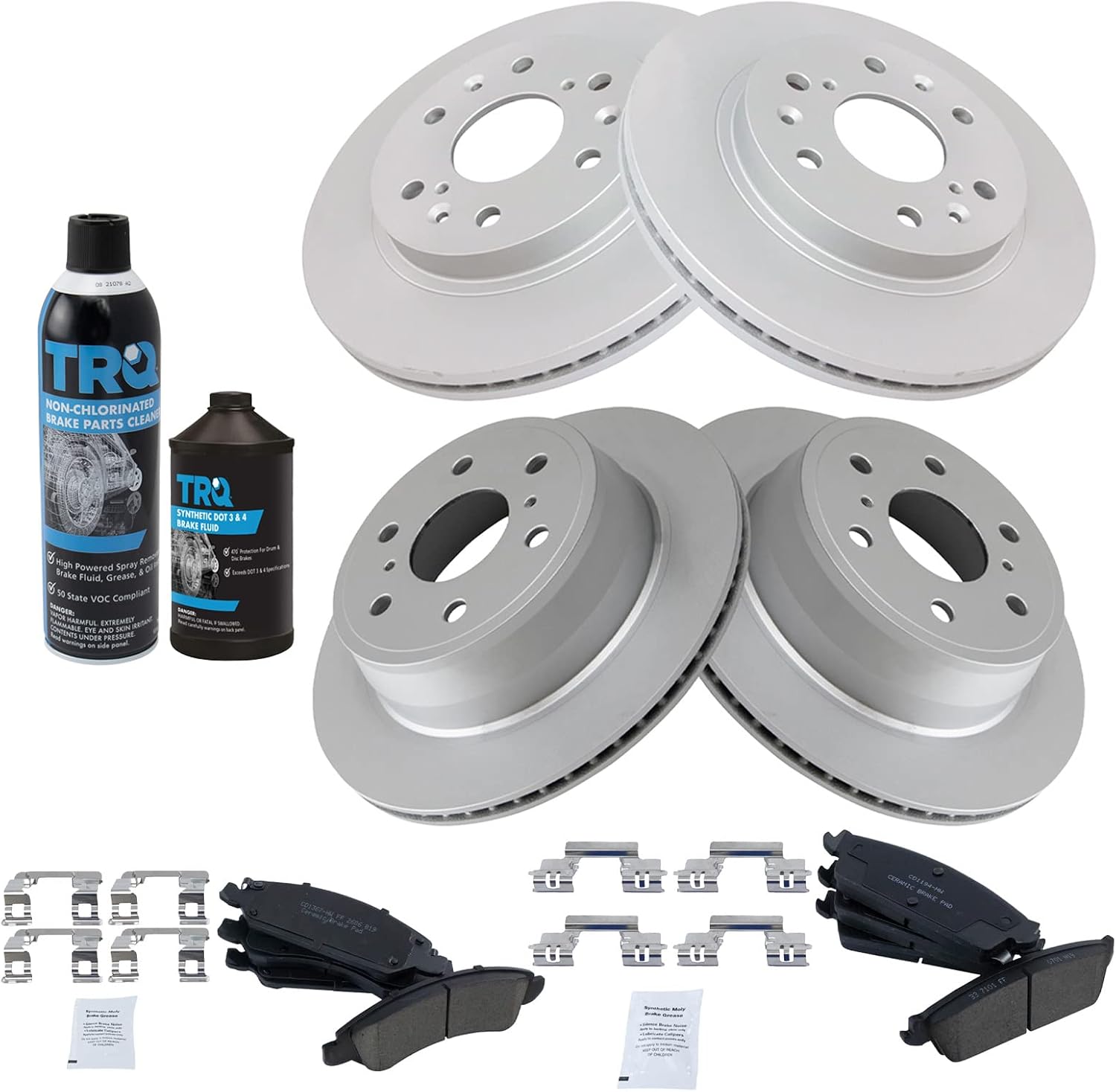 Premium Ceramic Brake Pad & Coated Rotor Kit for Chevy Vehicles