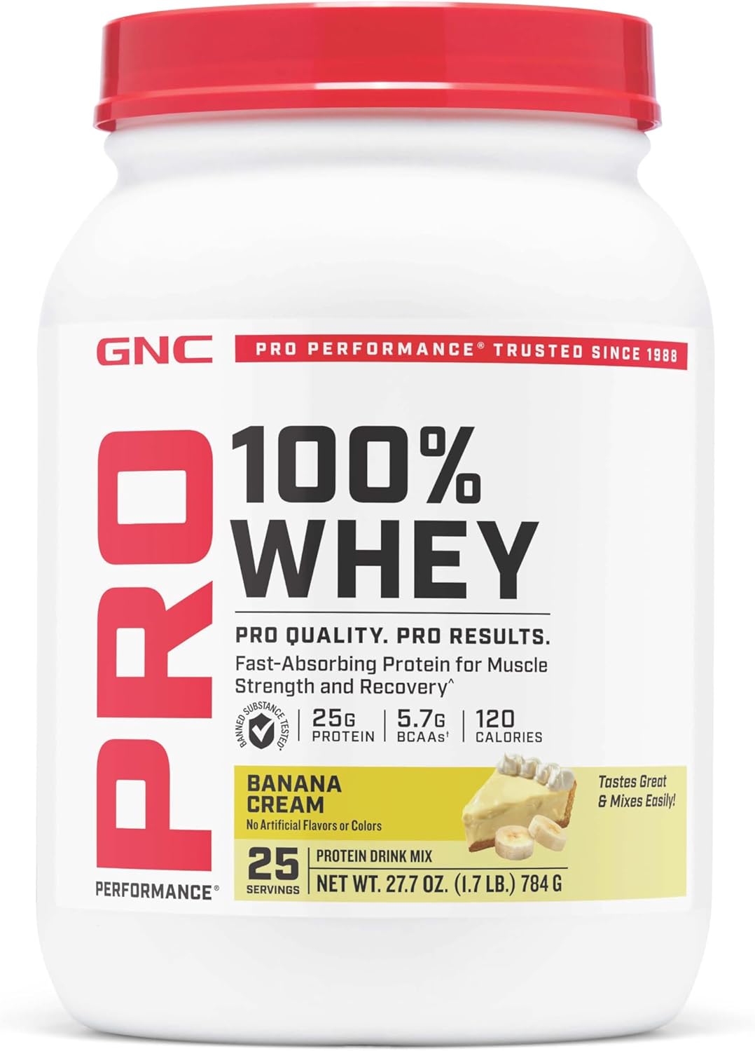 GNC Pro Performance 100% Whey Protein Powder for Muscle Recovery