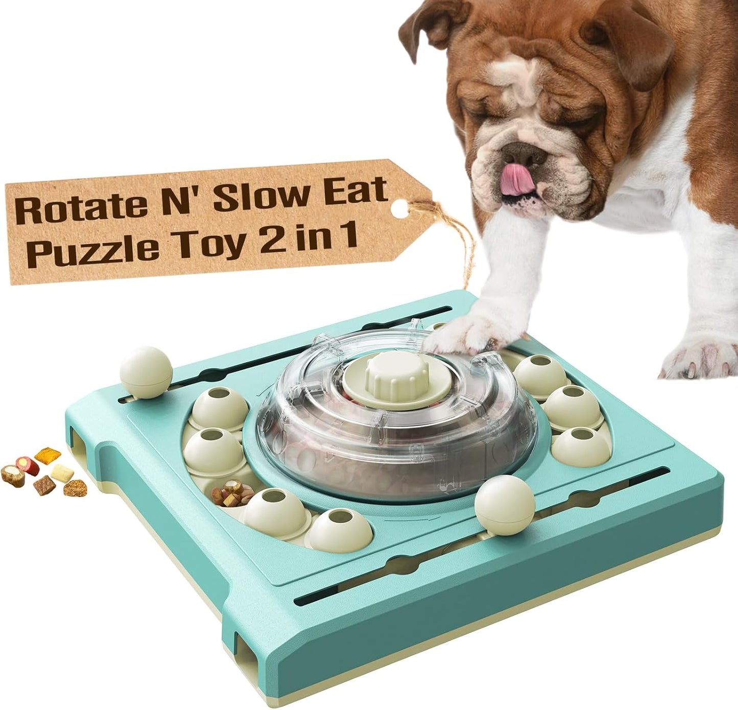 KADTC Level 2 in 1 Spinning Dog Puzzle Toy for All Dogs
