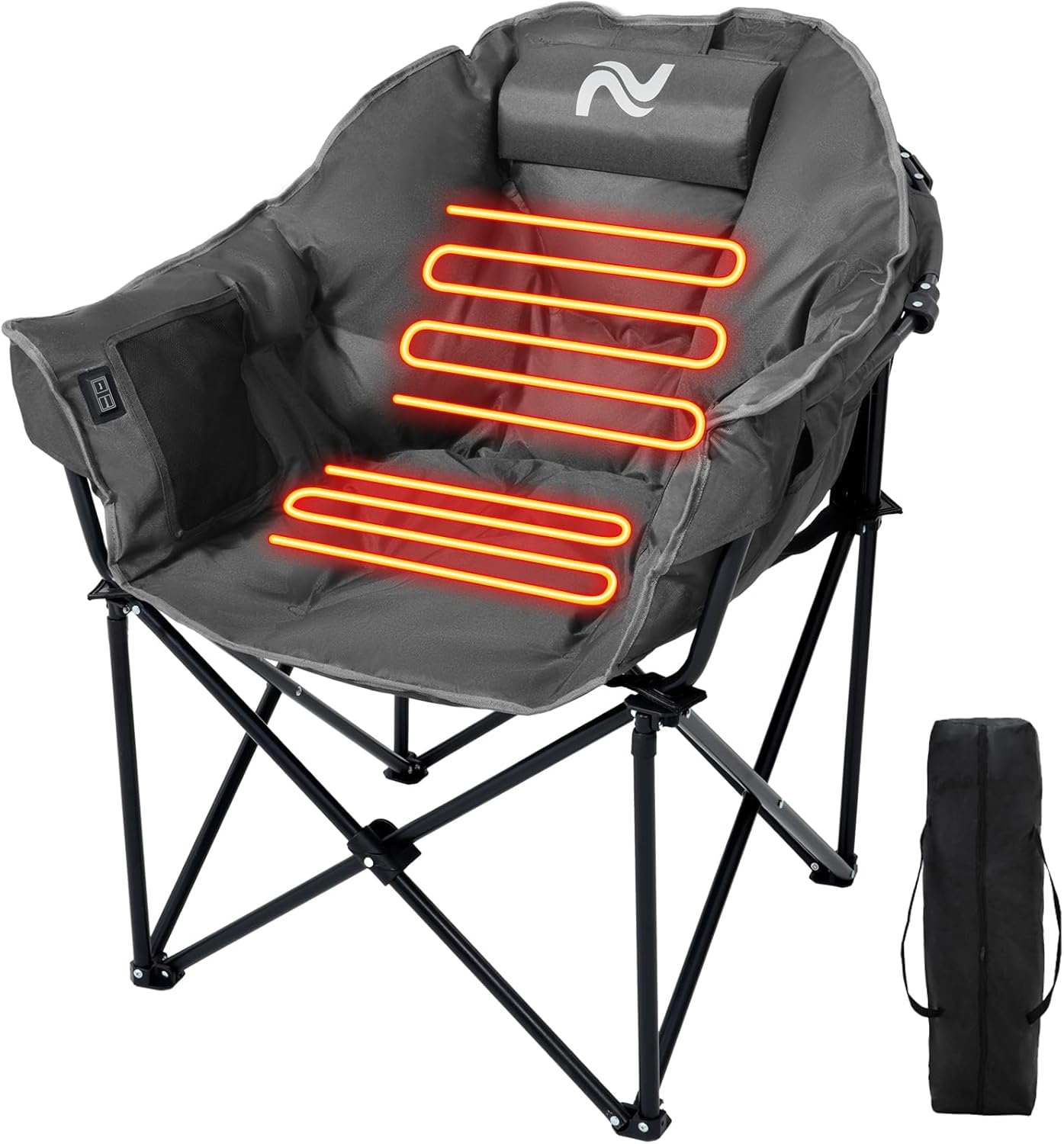 Heated Oversized Camping Chair - 3 Heat Levels