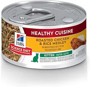 Hill's Science Diet Wet Cat Food for Kittens, Roasted Chicken & Rice