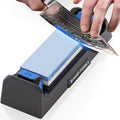 Whetstone Knife Sharpening Stone Kit 1000/6000 - Built-In Angle Guides