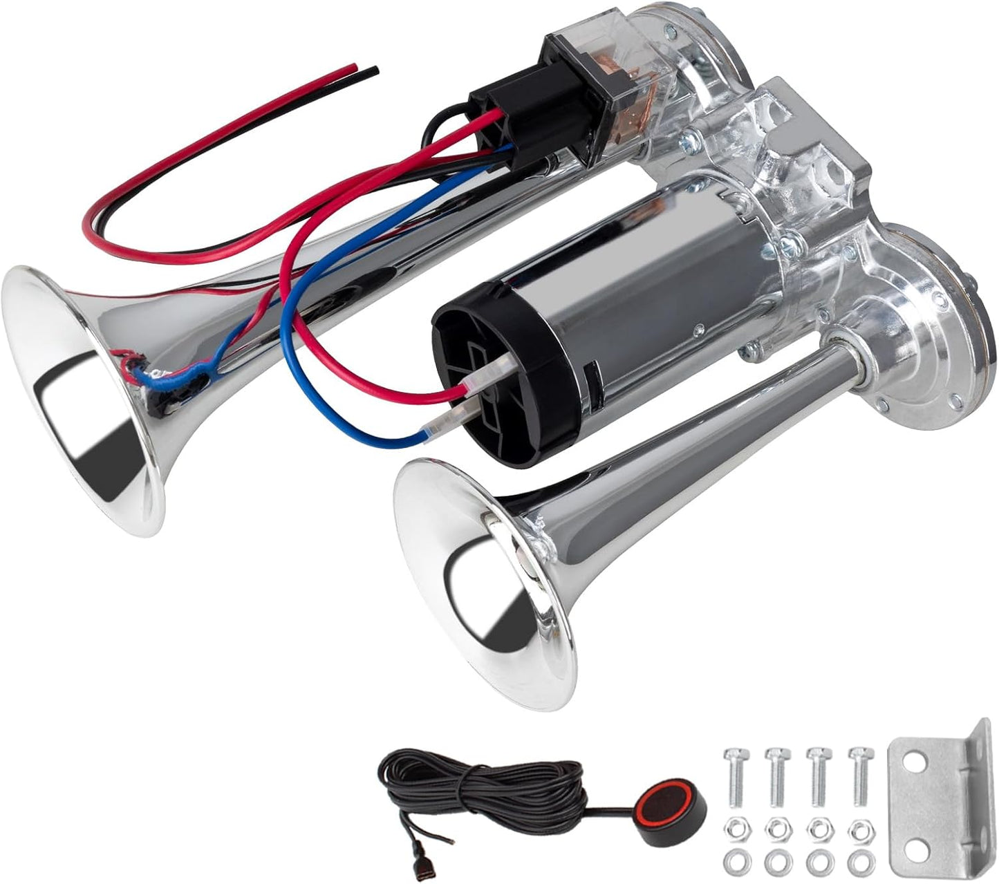 Electric Air Horn with Compressor for 12V Vehicles - Loud & Durable