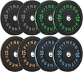 2 Inch Bumper Plates Set 10-500lbs - Color Layered Rubber Plates