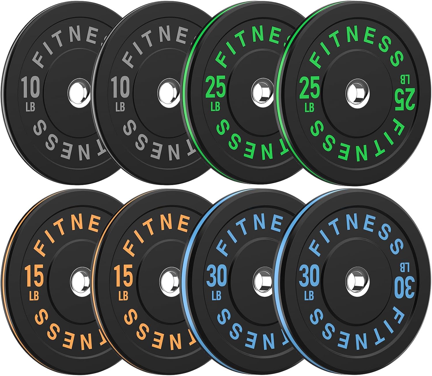 2 Inch Bumper Plates Set for Home Gym Strength Training