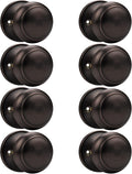 Probrico Flat Ball Single Dummy Door Knob 8 Pack - Oil Rubbed Bronze