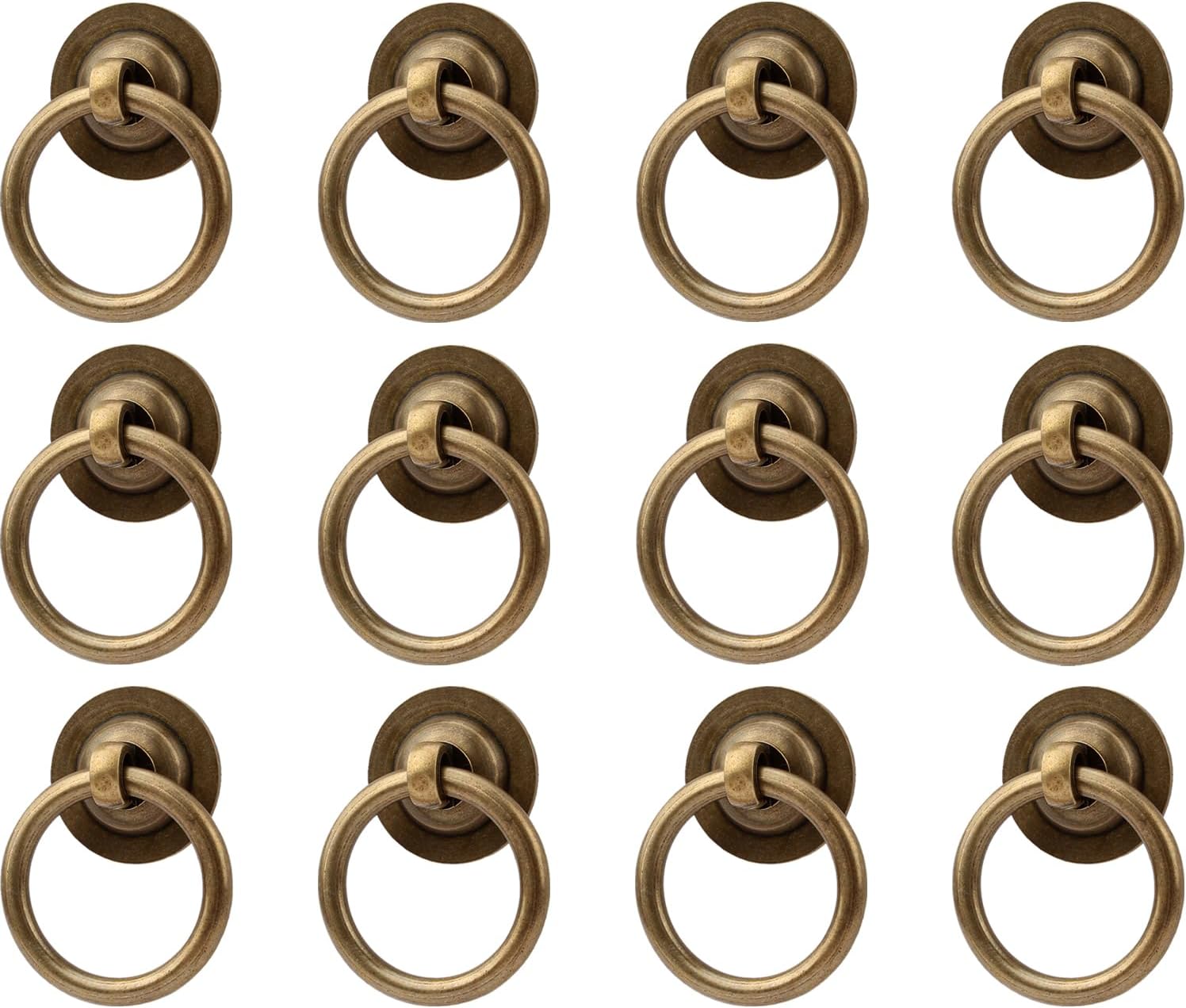 Solid Antique Brass Cabinet Pulls for Vintage Style Decor