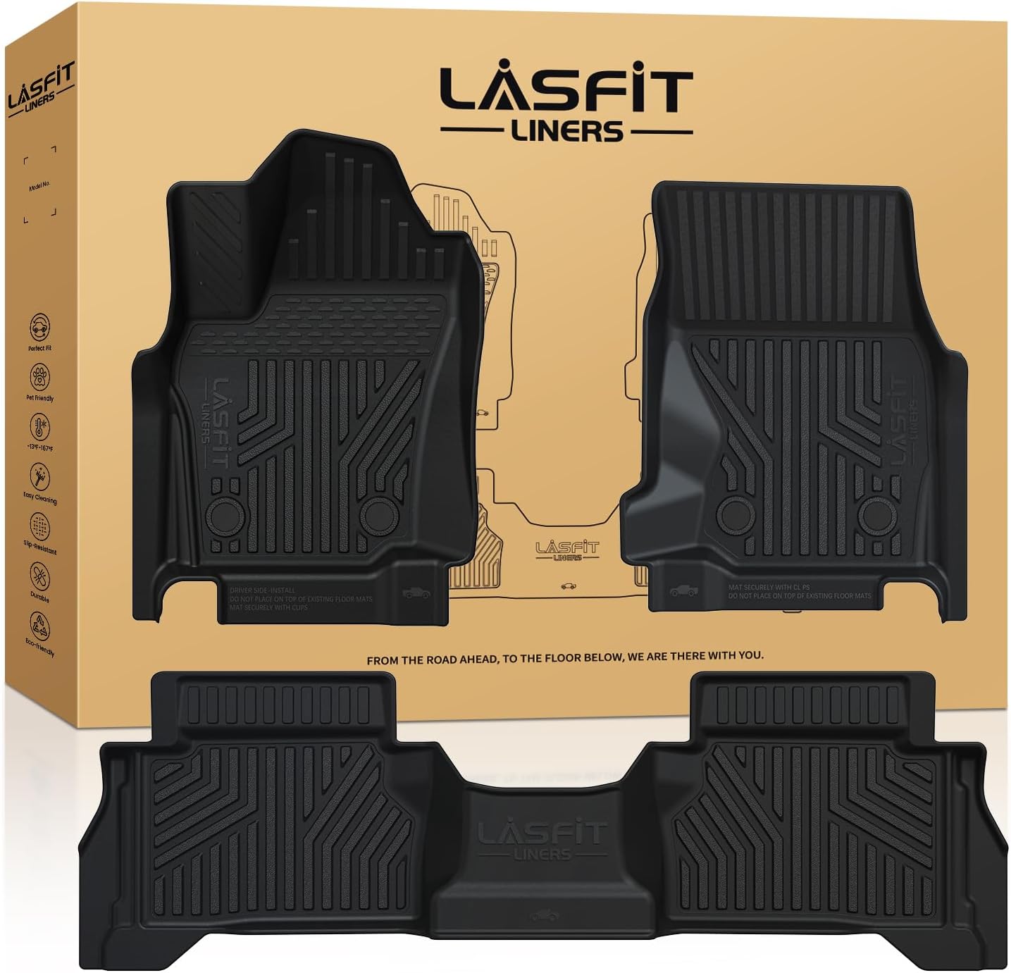 LASFIT Floor Mats for Toyota Tacoma 2024 2025 Double Cab